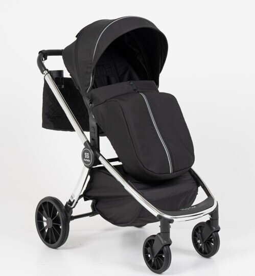Коляска Farfello Baby Shell 3 в 1 / 2024 Black-Silver Chrome BBS-007