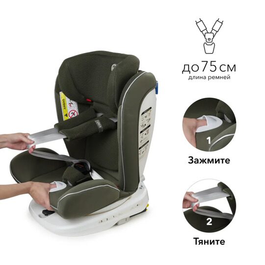 Автокресло Happy Baby UNIX isofix (0-36 кг) / dark green