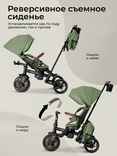 Велосипед трехколесный складной Qplay T70 Comfo Max / Green