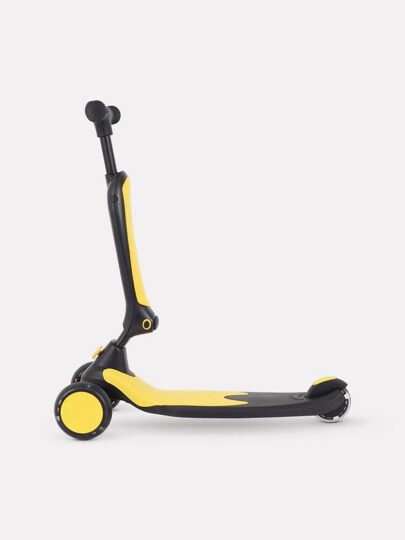 Беговел-самокат Rant Rider Plus о светящимися колесами RB100 / Black-Yellow