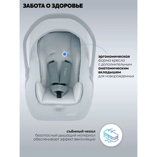 Автокресло Indigo UNICA LB321 (0-13 кг) зеленый