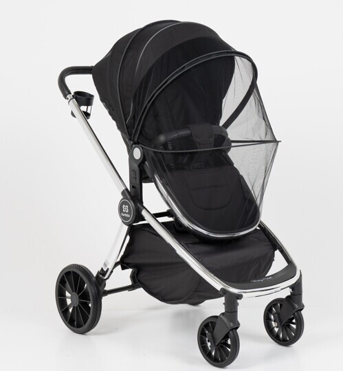 Коляска Farfello Baby Shell 3 в 1 / 2024 Black-Silver Chrome BBS-007