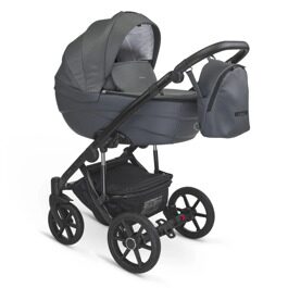 Коляска Bexa IDEAL 2 в 1 / id 17 (т.серый+т.серая кожа)