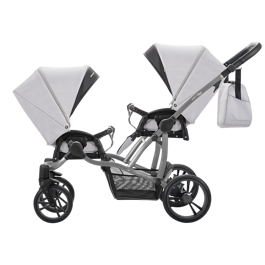Прогулочная коляска для двойни BEBETTO-42 Sport Comfort / 03 (св.серый) серая рама