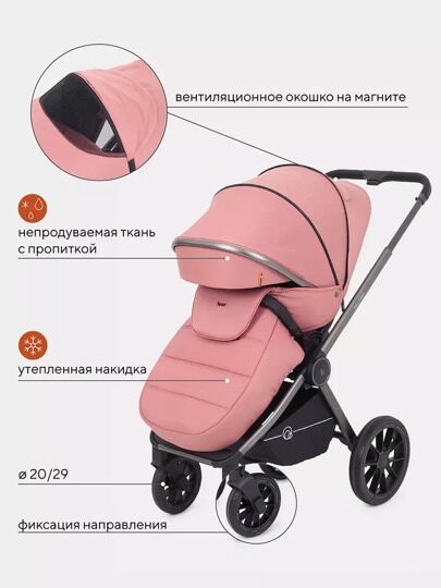 Коляска Rant FALCON 3 в 1 RA098 / Pink