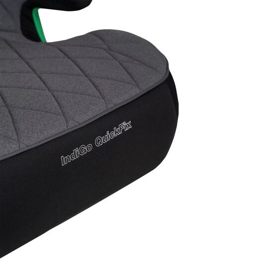 Автокресло-бустер Indigo QuickFix ISOFIX группа 3 (22-36 кг) серый-черный