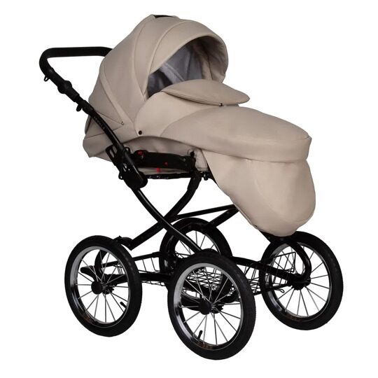 Коляска Jovola Tessa Classic Eco Plus 14 2 в 1 / Te 02 (св.бежевая кожа)