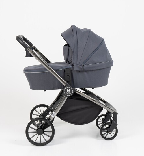 Коляска Farfello Baby Shell 3 в 1 / 2024 Тёмно-серый черный хром BBS-009