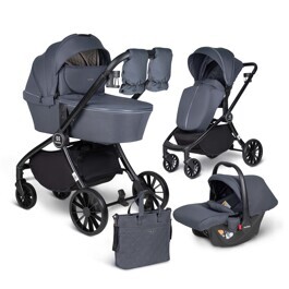 Коляска Farfello Baby Shell 3 в 1 / 2024 серый BBS-004