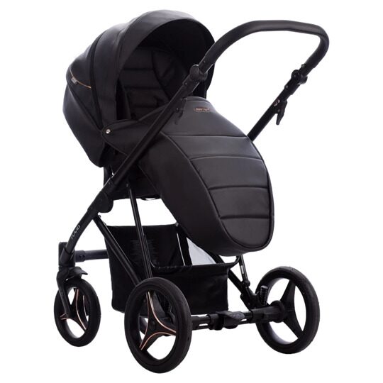 Коляска Bebetto FLAVIO PRO 3 в 1 / 06 (черная кожа)