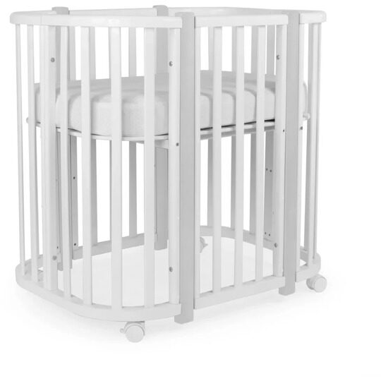 Детская кроватка Sweet Baby Palermo 5 в 1 маятник Белый-Серый