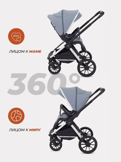 Коляска MowBaby Tilda 2 в 1 / MB064 Blue