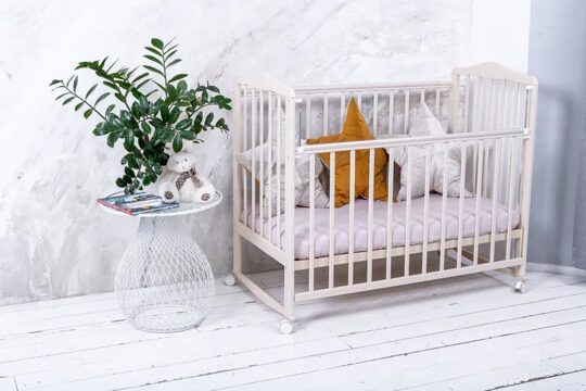 Детская кроватка Sweet Baby Mimi колесо-качалка Слоновая кость
