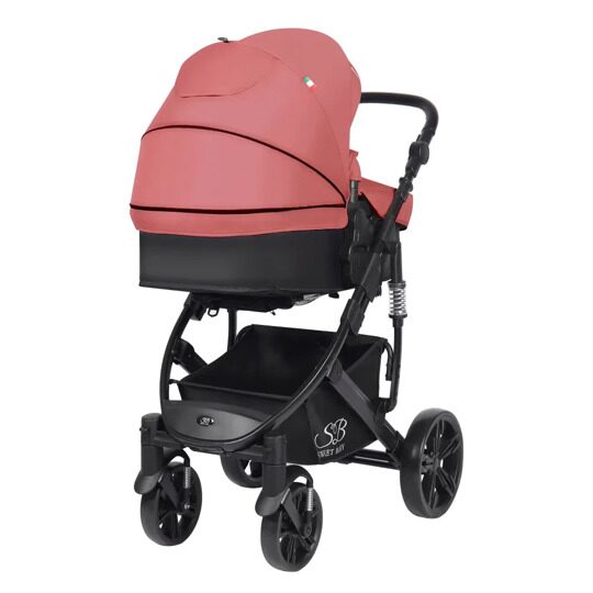 Коляска-трансформер Sweet Baby Comfort 2 в 1 / Black Red