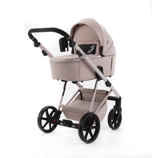 Коляска Adamex DELTA NATURA 3 в 1 / DN-2-ROSE (Розовая ткань-розовая рама)