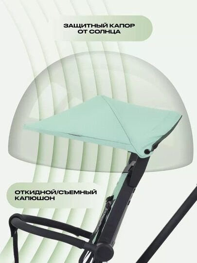 Детский трехколесный велосипед с ручкой Rant Birdie RB202 / Mint