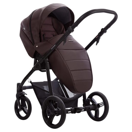 Коляска Bebetto VERTURRO PRO 3 в 1 / 11 (т.коричневая кожа)