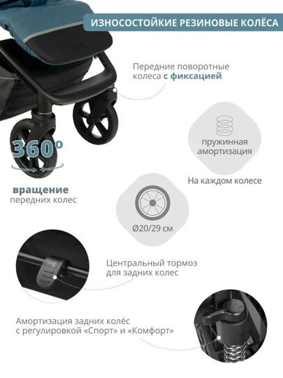 Прогулочная коляска Indigo CORSA / синий