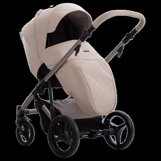 Коляска Bebetto Loren Premium Class SAND 3 в 1 / Sand 01 (св.бежевая кожа)