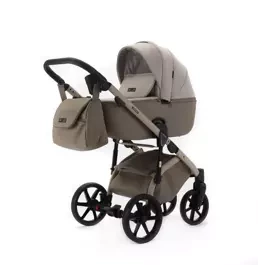 Коляска Adamex NOLA Natura 3 в 1 / CAPPUCCINO-4 Т.Бежевая ткань, Т. бежевая экокожа