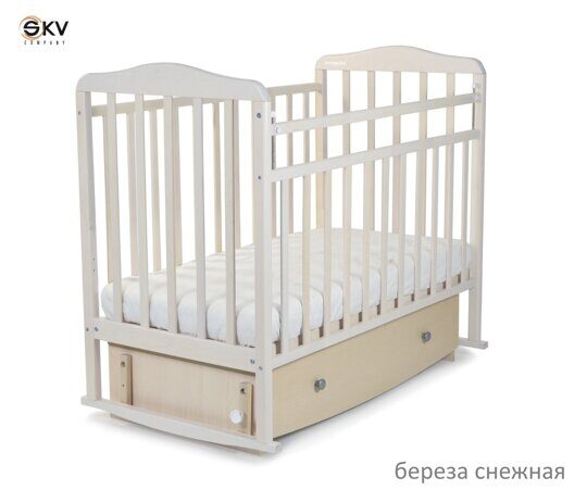 Детская кроватка СКВ Митенька 163005 Береза снежная