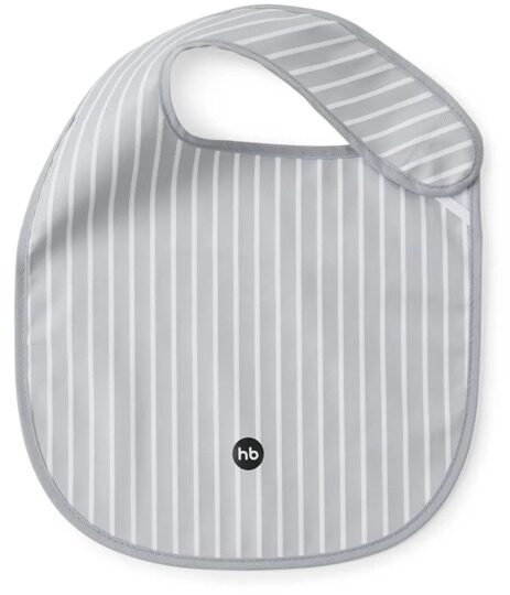 Нагрудник для кормления на липучке Happy Baby 16009 / grey (stripe)