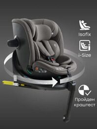 Автокресло Happy Baby Kidster isofix (0-36 кг) / dark grey