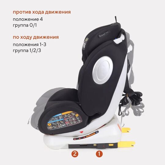 Rant Basic TWIST isofix 0/1/2/3 (0-36 кг) / YC06 Black