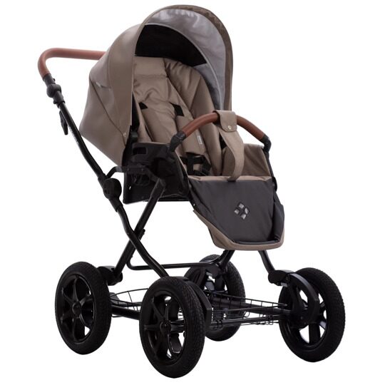 Коляска Bebetto AQUARIUS PRO 3 в 1 / 04 (т.бежевая кожа)