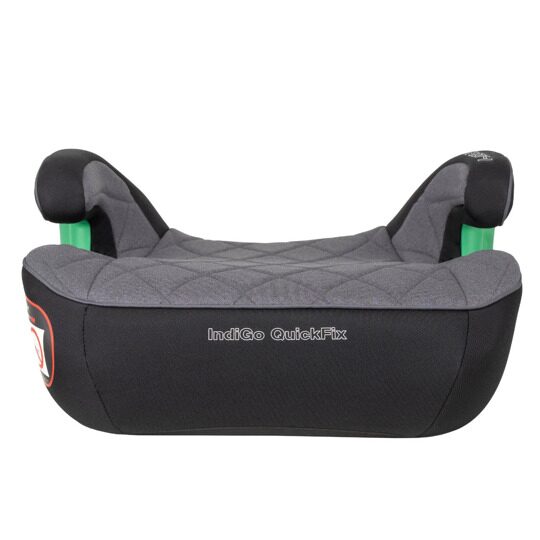 Автокресло-бустер Indigo QuickFix ISOFIX группа 3 (22-36 кг) серый-черный