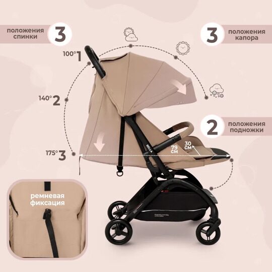 Прогулочная коляска Sweet Baby Bella / Beige
