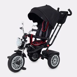 Детский трехколесный велосипед с ручкой MOWBaby Eagle MC051 / Black