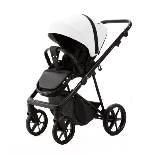 Коляска Adamex Vasco Deluxe 3 в 1 / V-SA1 Белая Экокожа