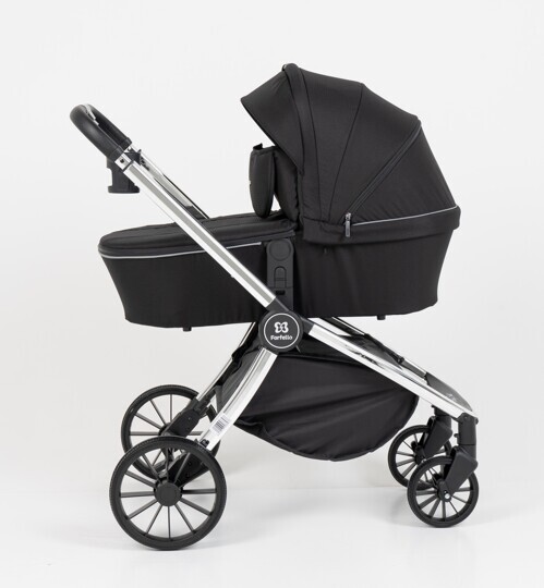 Коляска Farfello Baby Shell 3 в 1 / 2024 Black-Silver Chrome BBS-007