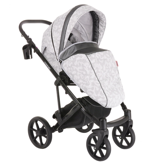 Коляска Pituso CONFORT Plus 2 в 1 Хамелеон+Кожа Серая