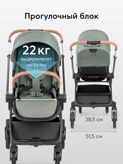 Коляска Happy Baby CELINE PRO 3 в 1 /  dark olive