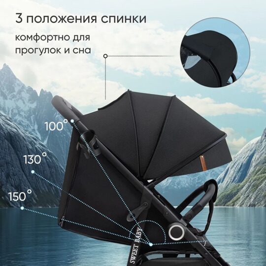 Прогулочная коляска Sweet Baby Imperio / Black Neo