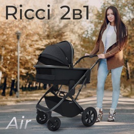 Коляска Sweet Baby RICCI 2 в 1 / Black (Air)