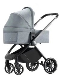 Прогулочная коляска LuxMom 760 2в1 серая