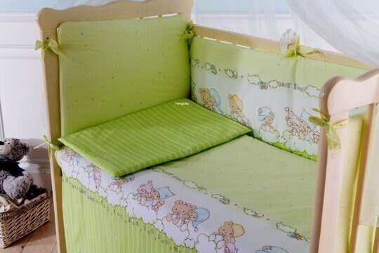 Комплект в кроватку Баю-Бай Мечта зеленый К60-М3 (6 предметов)