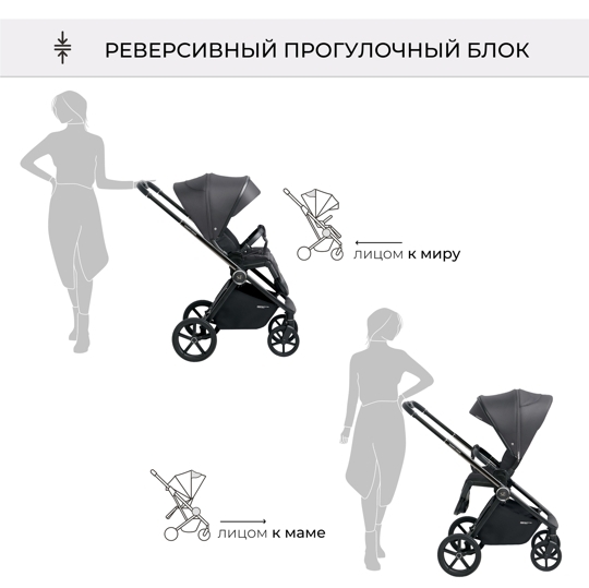 Прогулочная коляска Sweet Baby ELEGANTE / Chrome Grey