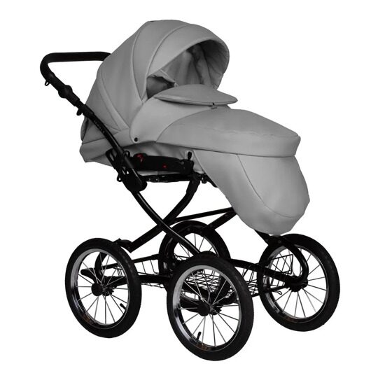 Коляска Jovola Tessa Classic Eco Plus 14 2 в 1 / Te 04 (св.серая кожа)