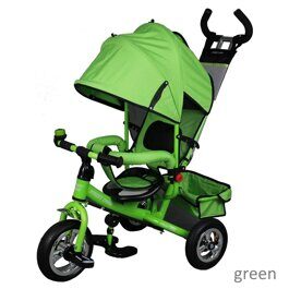 Детский трехколесный велосипед с ручкой Street Trike A22-1 Зелёный