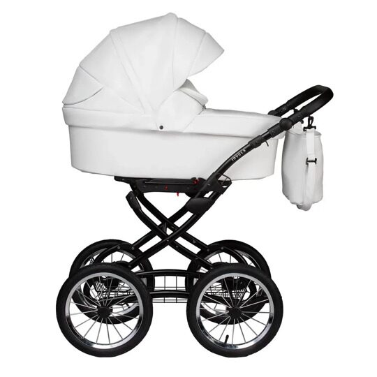Коляска Jovola Tessa Classic Eco Plus 14 2 в 1 / Te 05 (белая кожа)
