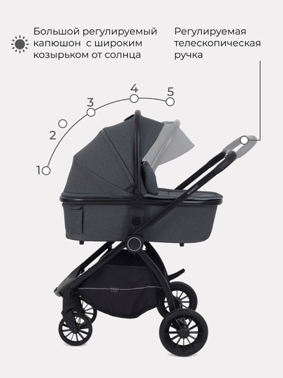 Коляска MOWBaby SPRINT 2 в 1 / MB321 Grey