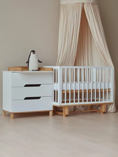 Кроватка Mowbaby Lilla маятник Cloud white