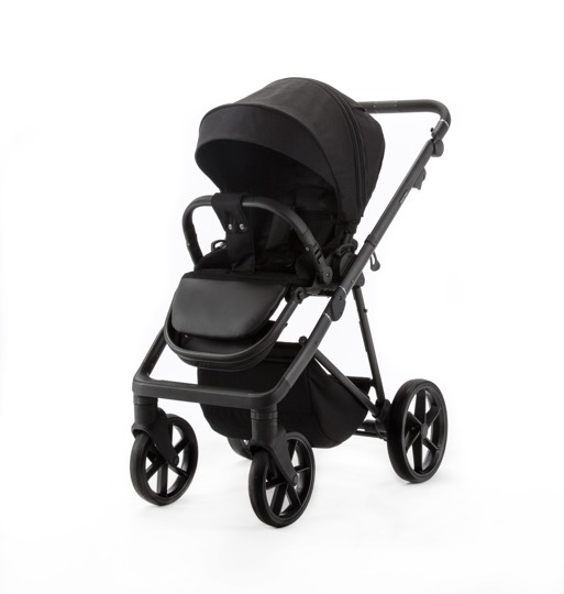 Коляска Adamex DELTA NATURA 3 в 1 / DN-11-CARBON (Черная ткань-черная рама)