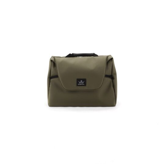 Коляска Adamex Chantal Retro Eco (Deluxe) 2 в 1 100% экокожа SA21 ХАКИ