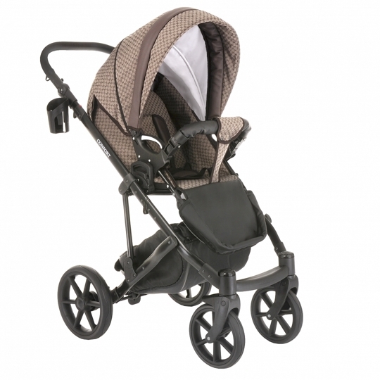 Коляска Pituso CONFORT Plus 2 в 1 GUCCI+Кожа Тем.коричневый
