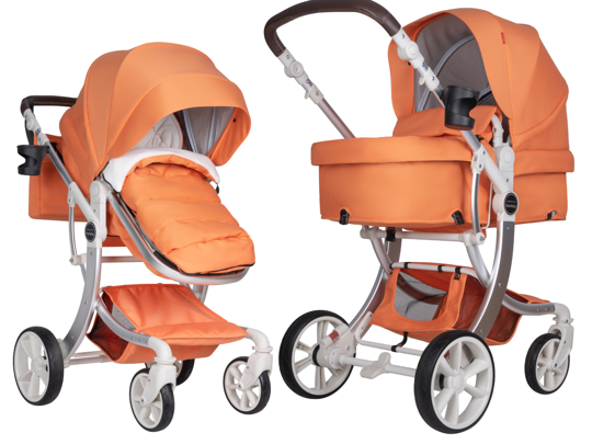 Коляска-трансформер 2 в 1 Aimile Original New Pearl DNP-6 Коралловая Роза